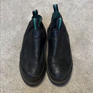 Georgia Boot Black Giant Romeo Slip On Work Boots Size 9.5